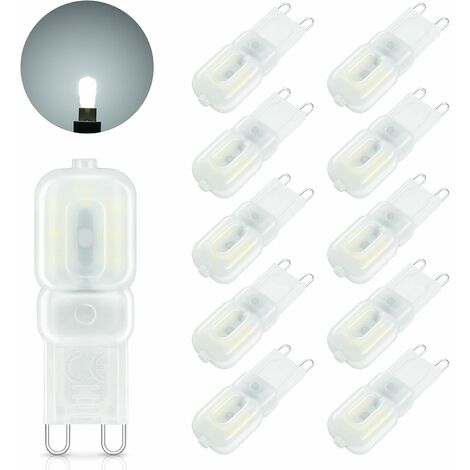 Ampoule LED G9, 3W Equivalent 30W Halogène Lampe, Blanc Froid 6000K, 300LM,  Mini LED G9 Lampe