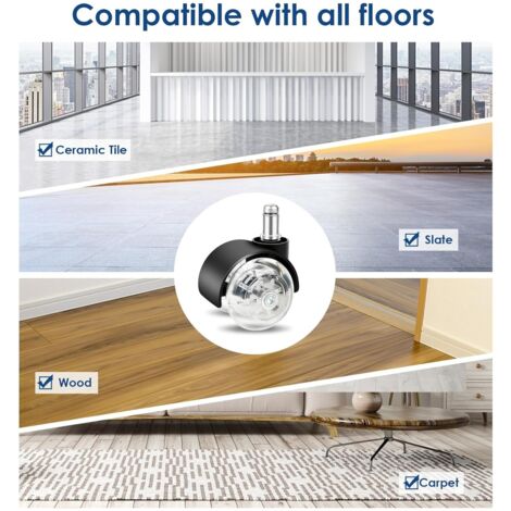 Clarté Mademoiselle En Bas Roulettes Chaise De Bureau Sol Dur Amazon Devant Toi