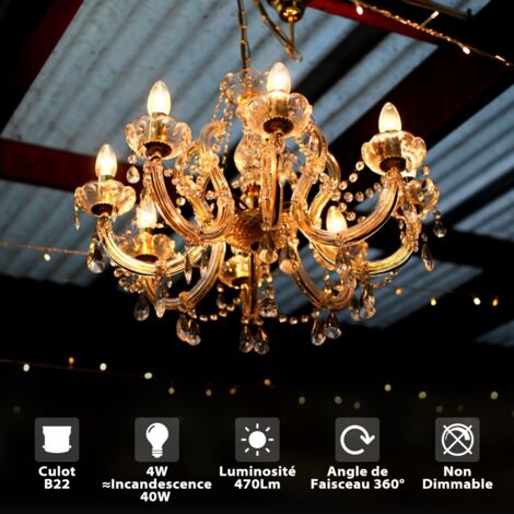 Ampoule led flamme à baïonnette B22 KOSNIC 04478 de 5w - 400 lumens - 2700k