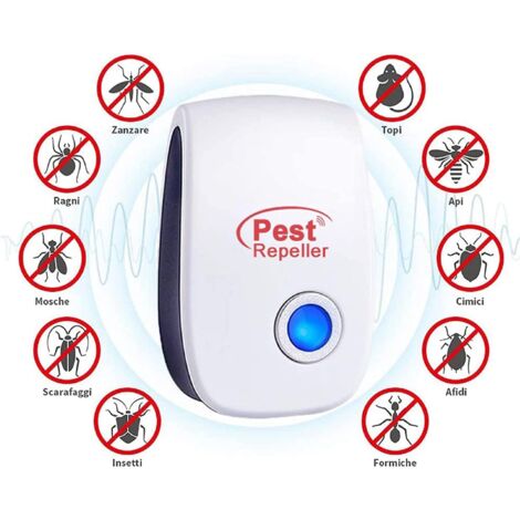 Répulsif Ultrason Anti-Rongeurs Insectes 6 Pack, Répulsif Électronique ...