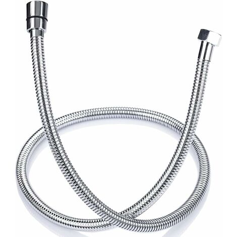 Flexible de Douche 1.5m en Acier Inoxydable Anti Torsion, Tuyau de Douche Raccord Standard G 1/2 Universel, Accessoires Salle de Bains Adaptable à Toutes les Douchettes (1/5)
