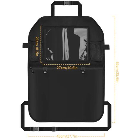 2 Porte-gobelets Auto à Clip - Grande Capacité, Cuir PU Noir | Support Pour Tasses, Bouteilles, Organisateur De Porte Ou Siège Arrière - Multifonction 3 En 1