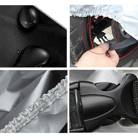 Housse Moto Extérieure Étanché 420D – Bâche Imperméable Vespa GTV GTS 125 200 250 300 Avec Trou De Serrure & Bandes Réfléchissantes