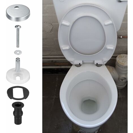 2 Pièces Abattant WC de Toilettes à Charnière Fixations