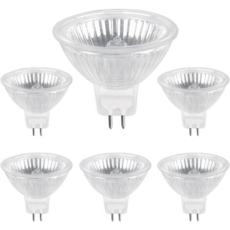 Ampoule Halogene GU5.3 35W 12V, 400lm Blanc Chaud 2700K Dimmable, Ampoule Spot Halogène MR16, pack de 6