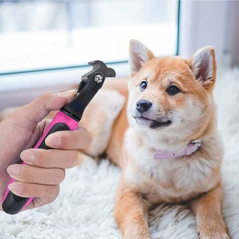 Brosse Chien Brosse Chat, Peigne Déméloir Chien Professionnel et Brosse Chien Poil Long, Râteau de Toilettage pour Chien et Chat enlever le Sous-poil des Animaux de Compagnie [Long/Court/sous-Poil]
