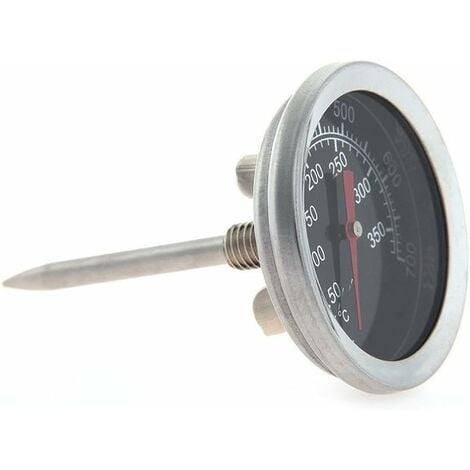 Thermomètre de Four en Acier Inoxydable Thermomètre pour Barbecue Grill fumoir Thermomètre 50 à 350 °C, 100 à 700 ℉ (Type A 350°C)
