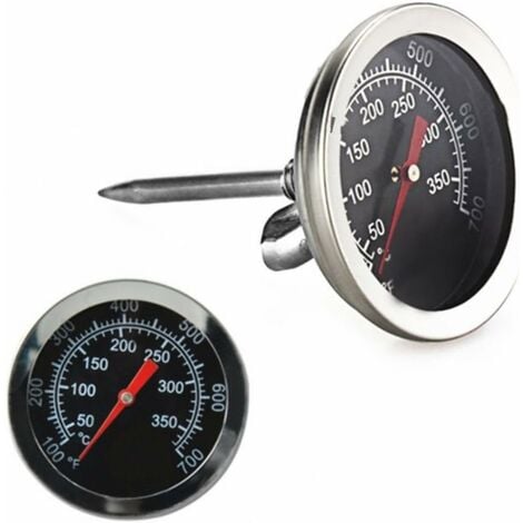 Thermomètre de Four en Acier Inoxydable Thermomètre pour Barbecue Grill fumoir Thermomètre 50 à 350 °C, 100 à 700 ℉ (Type A 350°C)