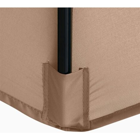 Housse de rechange pour parasol, 8 baleines, 3 m, imperméable, anti-UV, tissu de rechange, beige