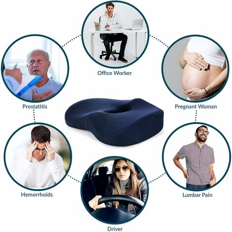 Coussin Orthopédique Bonmedico - Anti-Hémorroïdes - Ergonomique Noir - Neuf