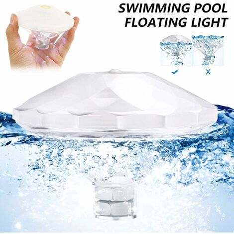 Lumière Flottante Jacuzzi - 7 Modes Couleurs - Étanche IP43 - Piles AAA - Pour Piscine, Bain, Étang - SEIWEI