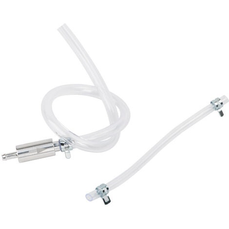 Kit Purge Frein Moto Seringue Aluminium et PVC Tuyau de Purge de Frein Moto Bleeder Pompe à Huile Clapet Anti-retour Kit de Purge de Frein et d'Embrayage 45cm pour Moto Voiture (Transparent)
