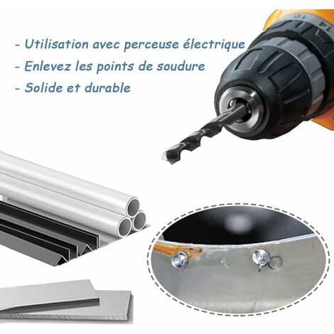 Lot de 2 Forets à Souder par Point, Foret à Dépointer HSS Co M6&M8, Ensemble Outil de Forage de Soudage en Acier à Grande Vitesse et Cobalt pour Travail de Carrosserie
