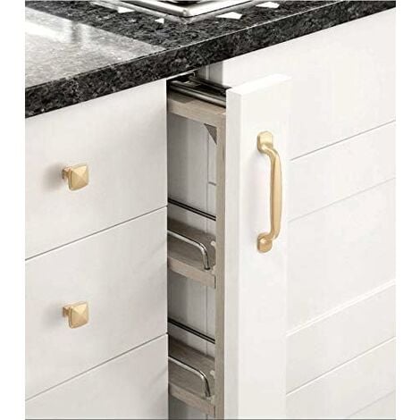 10pcs Poignée de placard doré 128mm-Poignée de meuble Cuisine Armoire Porte Poignées Placard