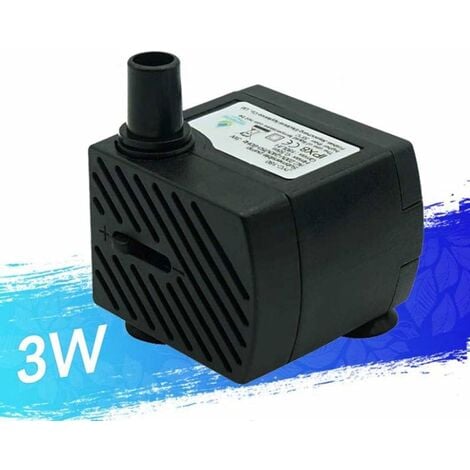 Pompe à eau ultra-silencieuse 48GPH [180L / H] 3W, petit aquarium