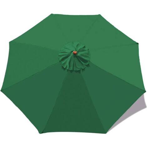Housse de Rechange pour Parasol, 8 Baleines, 3 m, imperméable, Anti-UV, Tissu de Rechange, Vert