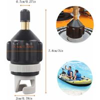 Adaptateur De Gonflage De Pompe à Air 2 PCS Pour Kayak, Paddle Board, Bateau Avec Adaptateur De Buse Et Connecteur De Soupape à Air Pour Un Gonflage Facile