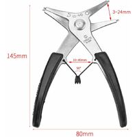 Pince à Circlips 2 En 1 Interne/Externe - Outil De Retrait Pour Bagues De 10 à 40 Mm