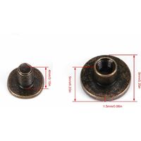 Rivet à tête ronde - minifinker - Laiton - Diamètre 6 mm - Couleur Gun