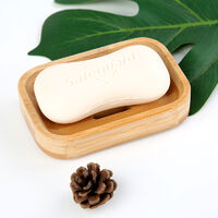 Lot De 2 Porte-Savon En Bambou Avec 2 Sacs - Support Pour Savon Solide Avec Bac D'égouttement Antidérapant - Pour Salle De Bain, Cuisine Et Douche - 13