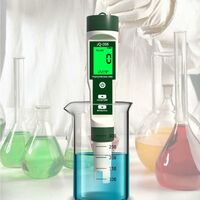 Funmo Testeur pH Mètre électronique, PH TDS EC et température 4 en 1, Testeur de qualité d'eau avec haute précision, Testeur de piscine avec affichage LCD, Conductivimètre pour eau potable, piscine