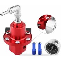 Régulateur De Pression Carburant Alliage Aluminium Avec Jauge 0-140 PSI - Kit Complet Ajustable