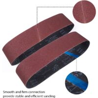 BOSCH Bandes Abrasives X440 Pour Ponçeuse à Bande - Pack De 3 - 75x457 Mm - Grain 40 - Bricolage