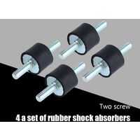 Lot De 2 Isolateurs Caoutchouc M5 - Support Anti-vibration D15mm X H15mm, Pour Amortisseurs