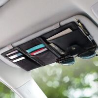 Poche De Rangement Auto-adhésive Pour Voiture - En Cuir Synthétique - Pour Lunettes, Téléphone, Cartes - Universelle Berline/SUV