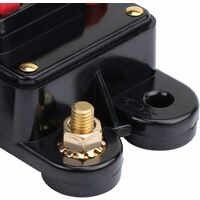 Ruolin Auto Disjoncteur Étanche 20A-125A - Porte-fusible DC 12V-48V Avec Réinitialisation Manuelle Pour Voiture, Bateau, Marine