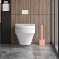 Brosse WC Silicone et Support Plate Brosse WC Suspendu Balayette WC Ventilée Séc Brosse WC Silicone et Support Plate Brosse WC Suspendu Balayette WC Ventilée Séc