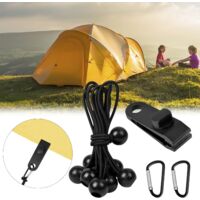10 Pièces Clips de Bâche Noir Pinces pour Bache Reutilisable Robuste