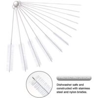 Lot De 10 Brosses De Nettoyage Double Face En Nylon - Parfait Pour Machine à Coudre, Clavier, Pailles, Théière, Coins Difficiles D'Accès