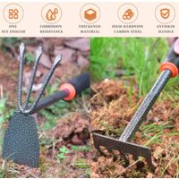 Set Jardinage AERZETIX - 4 Outils : Truelle, Transplantoir, Râteau, Fourchette