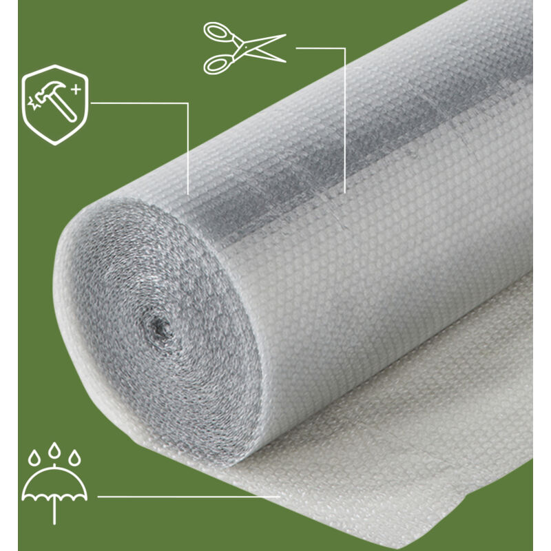 Rouleau Film à Bulles Kraft Recyclé Pack And Move - 1x8m, 50 Microns, Protection Déménagement/Expédition