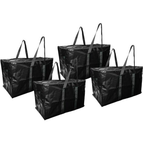 Lot de 4 grands sacs de déménagement recyclés 100L – Ultra résistant et réutilisable – Poignées solides – Rangement étanche – Pack And Move