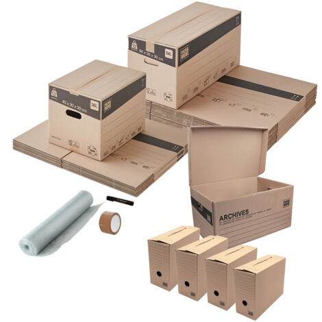 Kit déménagement pour bureau + marqueur et adhésif offert