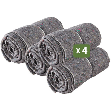 Pack and Move - Lot 4 Couvertures De Protection Pour Déménagement Et Stockage - 1,5 X 2 M - Épaisse Et Résistante - Protection TV Protection Meubles