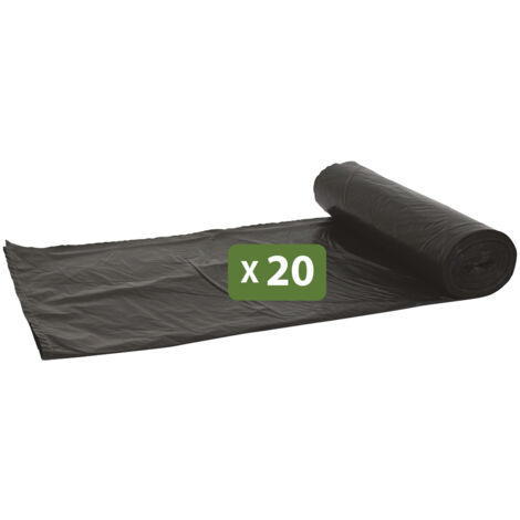 Pack and Move - Lot 20 Grands Sacs Poubelles Résistants Pour Déménagement - 120 L - Sacs Poubelles Pour Gros Volumes