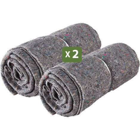 Pack and Move - Lot 2 Couvertures De Protection Pour Déménagement Et Stockage - 1,5 X 2 M - Épaisse Et Résistante - Protection TV Protection Meubles