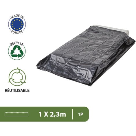Pack and Move - Housse de protection matelas 1 place - 100 x 230 cm - Fermeture facile - Imperméable et anti-poussière