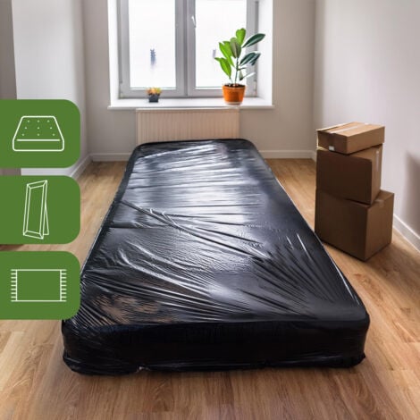 Pack and Move - Housse de protection matelas 1 place - 100 x 230 cm - Fermeture facile - Imperméable et anti-poussière