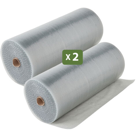 Pack and Move - Lot 2 papiers bulle recyclé - 1 x 50 m - Déménagement, expédition et protection - Film à bulles de qualité