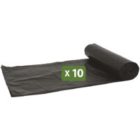 Pack and Move - Lot 10 Grands Sacs Poubelles Résistants Pour Déménagement - 120 L - Sacs Poubelles Pour Gros Volumes