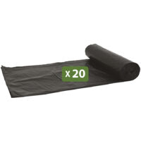Pack and Move - Lot 20 Grands Sacs Poubelles Résistants Pour Déménagement - 120 L - Sacs Poubelles Pour Gros Volumes