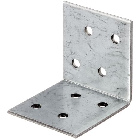 Équerre de fixation galvanisée Sendzimir 40 x 40 x 40 mm – Set de 50 pièces – Coins biseautés pour assemblage précis – Alberts (1/4)