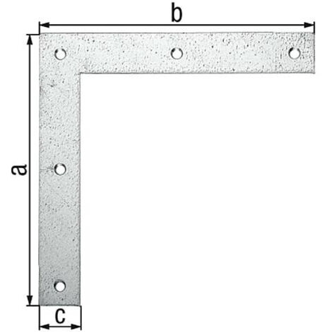 Équerre de fixation galvanisée Sendzimir 200 x 200 x 30 mm – Set de 10 pièces – Pour applications exigeantes en précision – Alberts