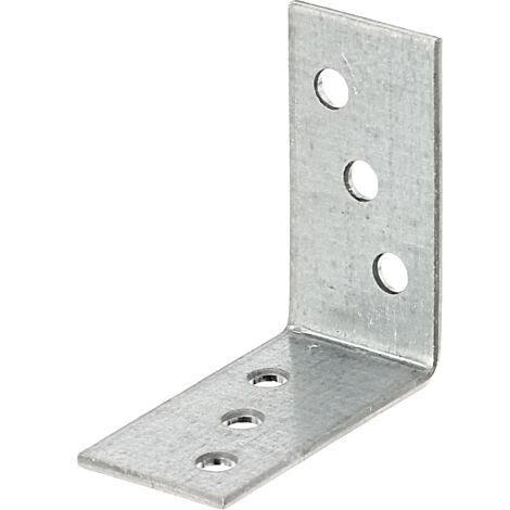 Équerre de fixation galvanisée Sendzimir 40 x 40 x 20 mm – Set de 100 pièces – Pour applications construction et sécurité – Alberts