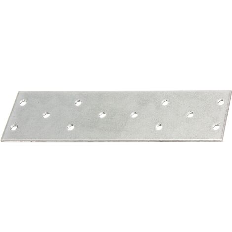 Alberts 866877 Platine d'assemblage, galvanisée Sendzimir, 155 x 40 mm, Set de 50 pièces