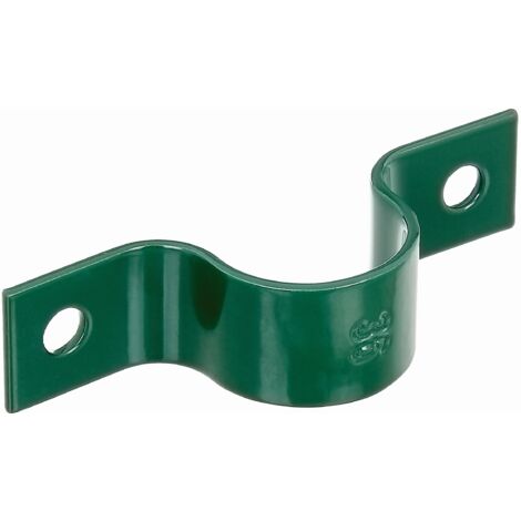 Collier pour poteau Ø 34 mm – Acier galvanisé plastifié vert RAL 6005 – Mode de fixation à vis – Set de 20 pièces – Alberts